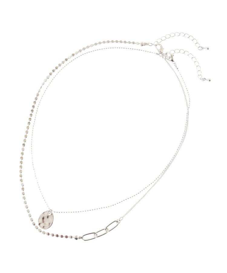 armonia「everywalk.2本セットクラフト調コインネックレス」|ネックレス|