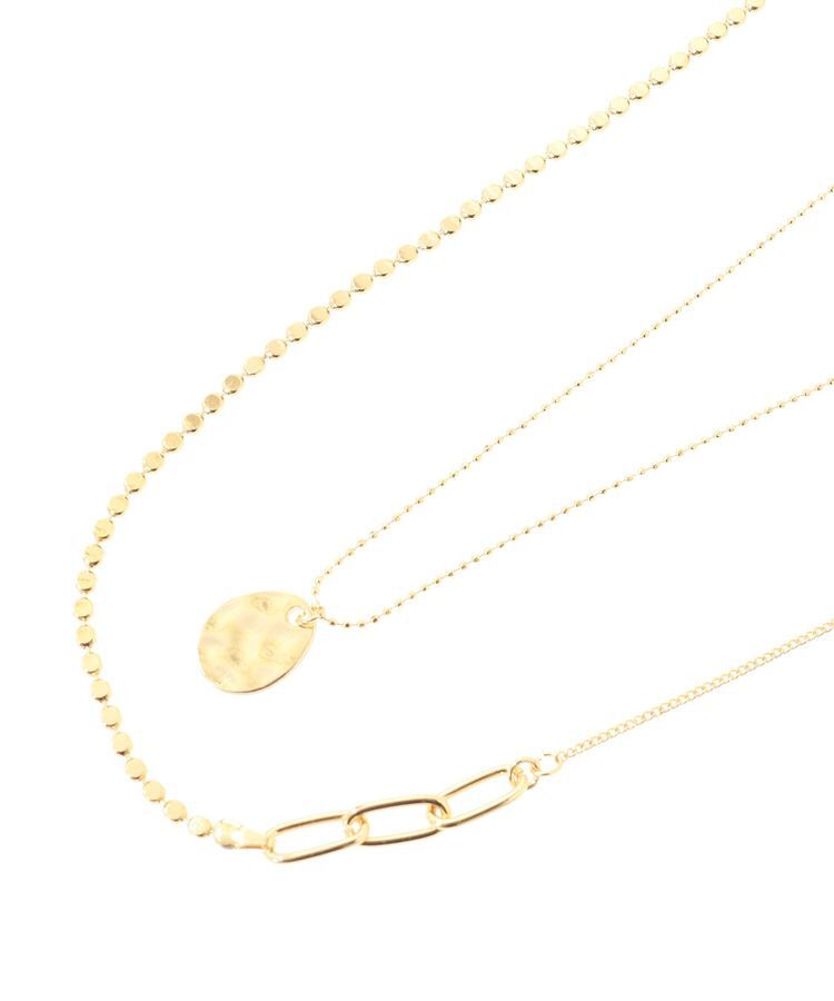 armonia「everywalk.2本セットクラフト調コインネックレス」|ネックレス|