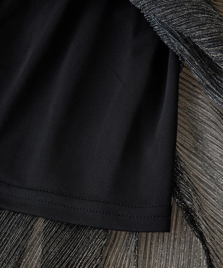 Green Parks「・ELENCARE DUE ラメプリーツスカート」|フレア|