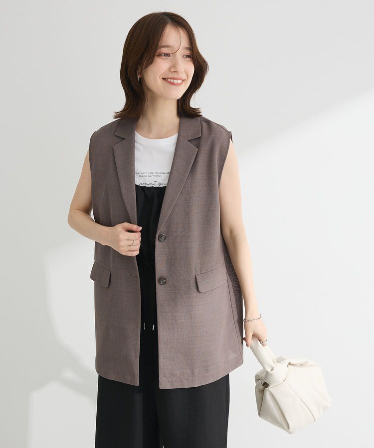 Green Parks「メッシュジレ」|テーラードジャケット|Brown