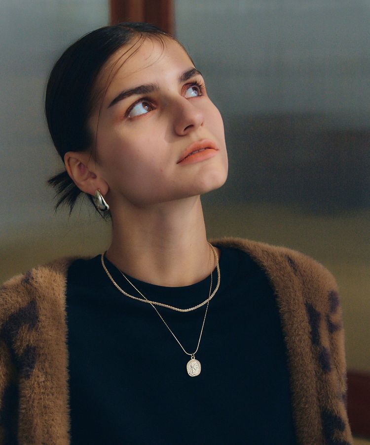 YECCA VECCA「モールチェーン&times;コイン2連ネックレス」|ネックレス|Gold