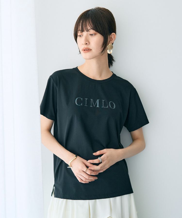 YECCA VECCA「スパンコールロゴTee」|Tシャツ・カットソー|Black