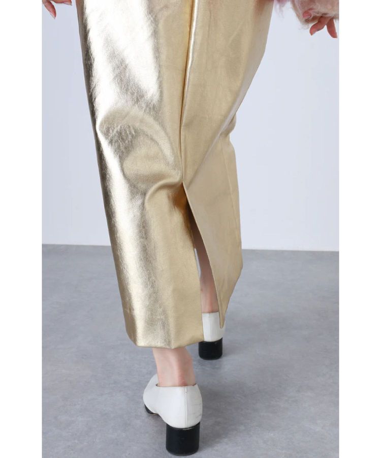 GARAGE OF GOOD CLOTHING「【TORRAZZO DONNA】メタリックスカート」|タイト|Gold