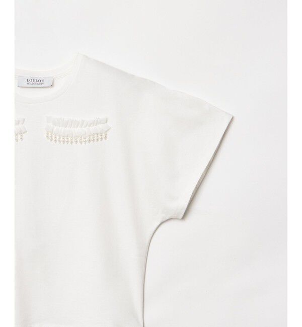 LOULOU WILLOUGHBY「【LOULOU WILLOUGHBY】ワイドスリーブアイラッシュT」|Tシャツ・カットソー|