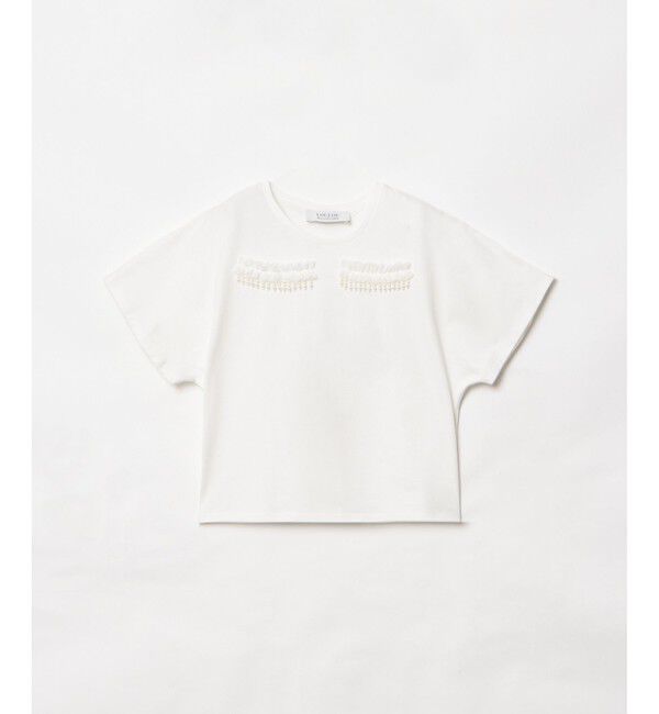 LOULOU WILLOUGHBY「【LOULOU WILLOUGHBY】ワイドスリーブアイラッシュT」|Tシャツ・カットソー|