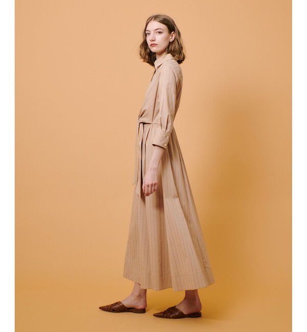 allureville「ピンストライプノットシャツワンピース」|ワンピース|