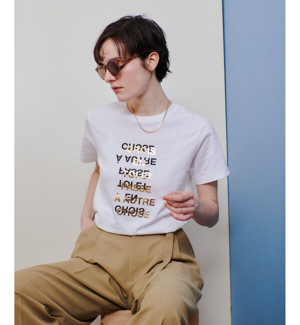 allureville「メタリックレイヤードロゴＴシャツ」|その他|