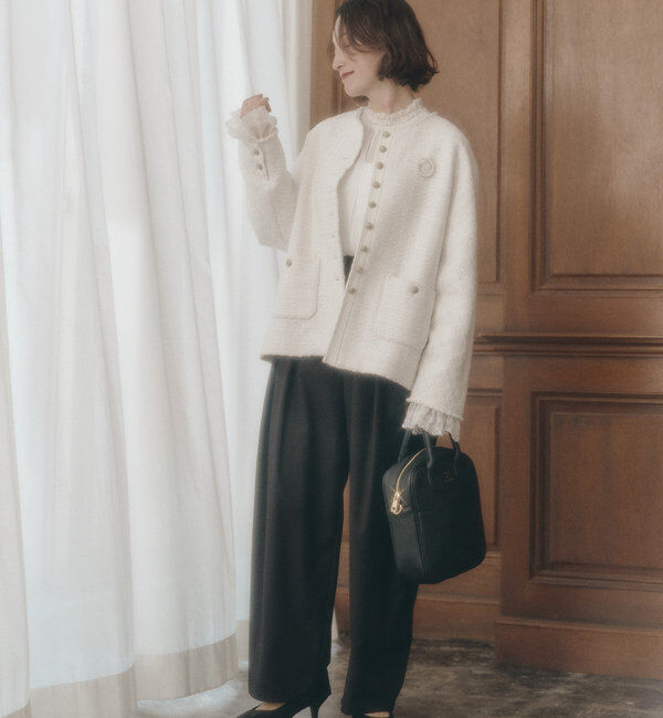  「襟袖レースプチハイネックブラウス」|プルオーバー|