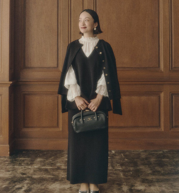  「襟袖レースプチハイネックブラウス」|プルオーバー|