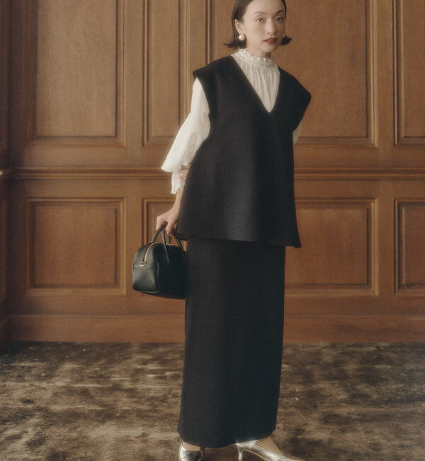  「襟袖レースプチハイネックブラウス」|プルオーバー|