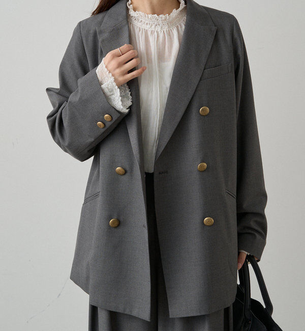  「襟袖レースプチハイネックブラウス」|プルオーバー|