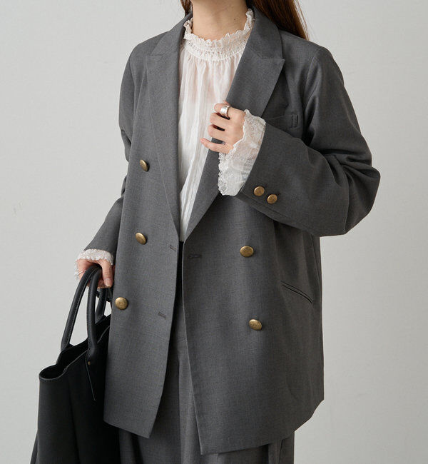  「襟袖レースプチハイネックブラウス」|プルオーバー|