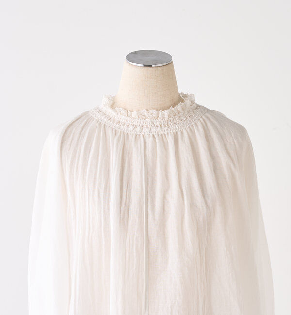  「襟袖レースプチハイネックブラウス」|プルオーバー|