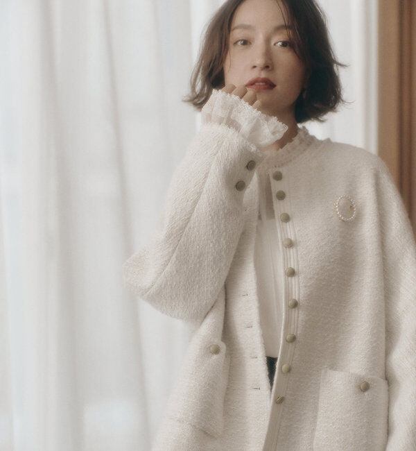  「襟袖レースプチハイネックブラウス」|プルオーバー|