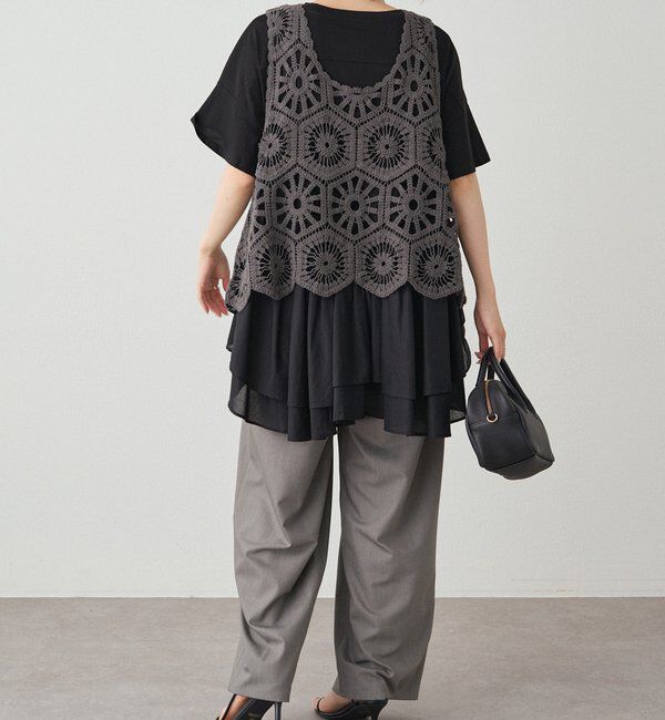  「【25AW】カギ針編み風ビスチェ」|ニット・セーター|