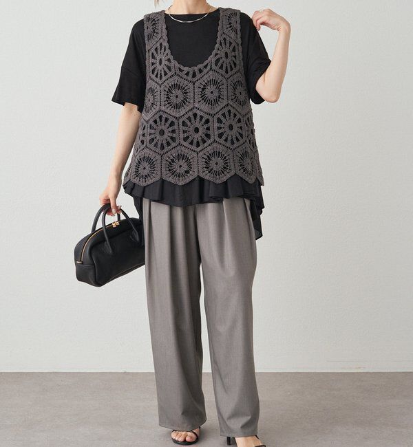  「【25AW】カギ針編み風ビスチェ」|ニット・セーター|