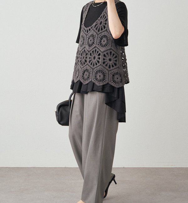  「【25AW】カギ針編み風ビスチェ」|ニット・セーター|