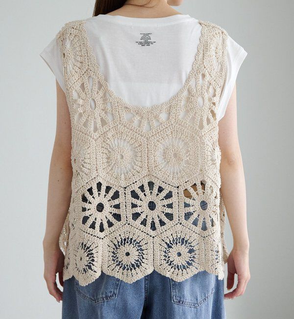  「【25AW】カギ針編み風ビスチェ」|ニット・セーター|