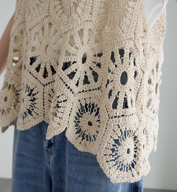  「【25AW】カギ針編み風ビスチェ」|ニット・セーター|