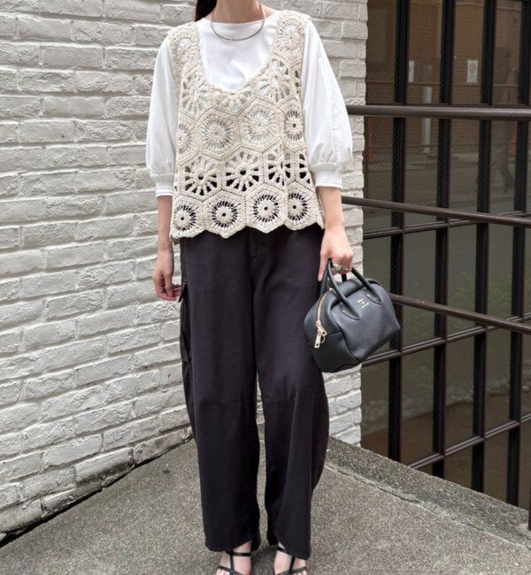  「【25AW】カギ針編み風ビスチェ」|ニット・セーター|