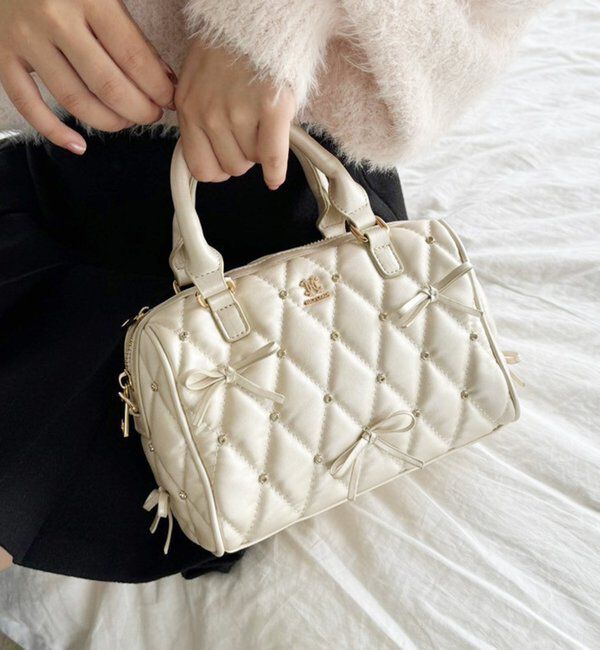  「【リバイバル】リボンビジューボストンバッグ」|ショルダー・メッセンジャー|