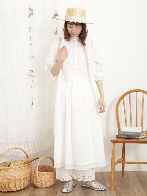 Samansa Mos2「【Sサイズ / WEB限定】レースパッチワークワンピース」|ワンピース|