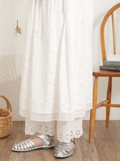 Samansa Mos2「【Sサイズ / WEB限定】レースパッチワークワンピース」|ワンピース|