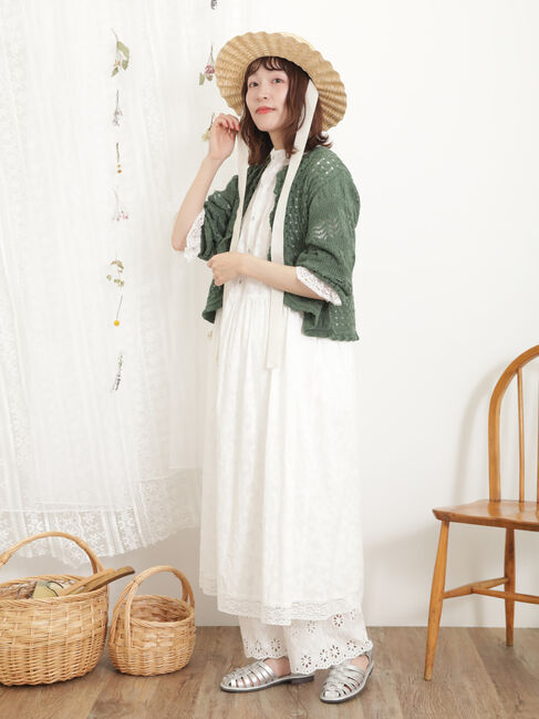 Samansa Mos2「【Sサイズ / WEB限定】レースパッチワークワンピース」|ワンピース|