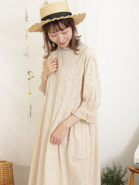 Samansa Mos2「【Sサイズ / WEB限定】レースパッチワークワンピース」|ワンピース|