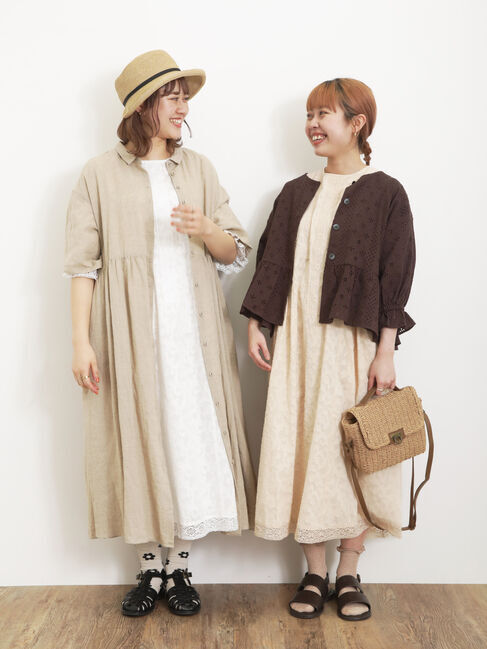 Samansa Mos2「【Sサイズ / WEB限定】レースパッチワークワンピース」|ワンピース|