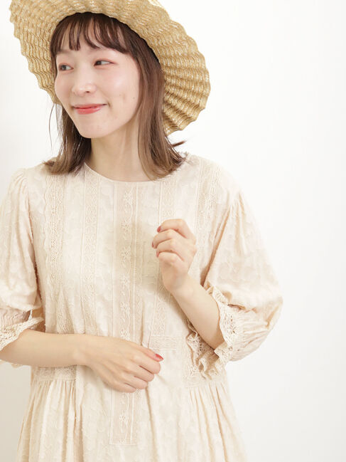Samansa Mos2「【Sサイズ / WEB限定】レースパッチワークワンピース」|ワンピース|