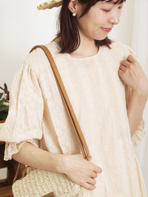 Samansa Mos2「【Sサイズ / WEB限定】レースパッチワークワンピース」|ワンピース|