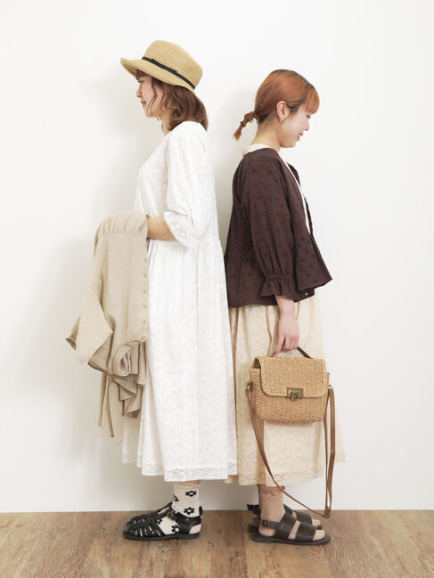 Samansa Mos2「【Sサイズ / WEB限定】レースパッチワークワンピース」|ワンピース|