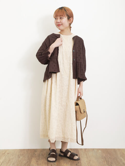 Samansa Mos2「【Sサイズ / WEB限定】レースパッチワークワンピース」|ワンピース|