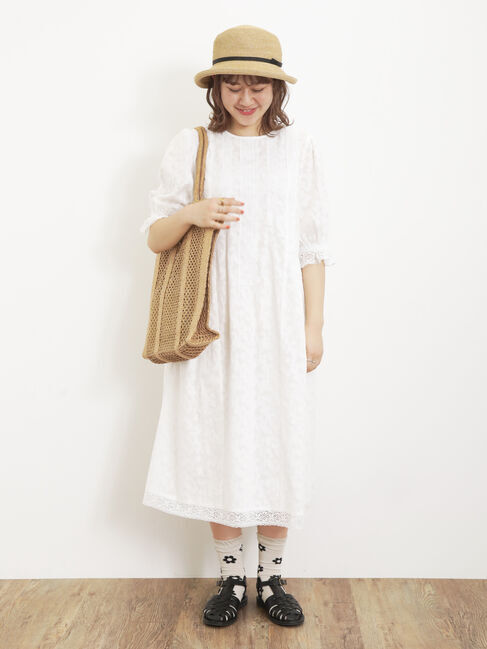 Samansa Mos2「【Sサイズ / WEB限定】レースパッチワークワンピース」|ワンピース|