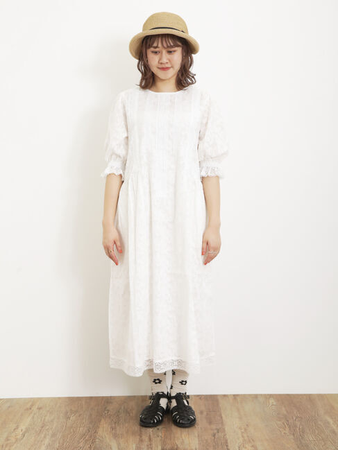 Samansa Mos2「【Sサイズ / WEB限定】レースパッチワークワンピース」|ワンピース|