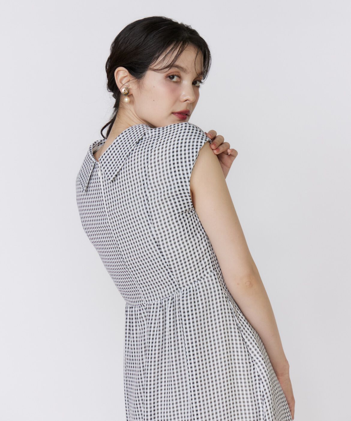 Maglie le cassetto「《大きいサイズ》《WEB限定》シアーチェックワンピース」|ワンピース|