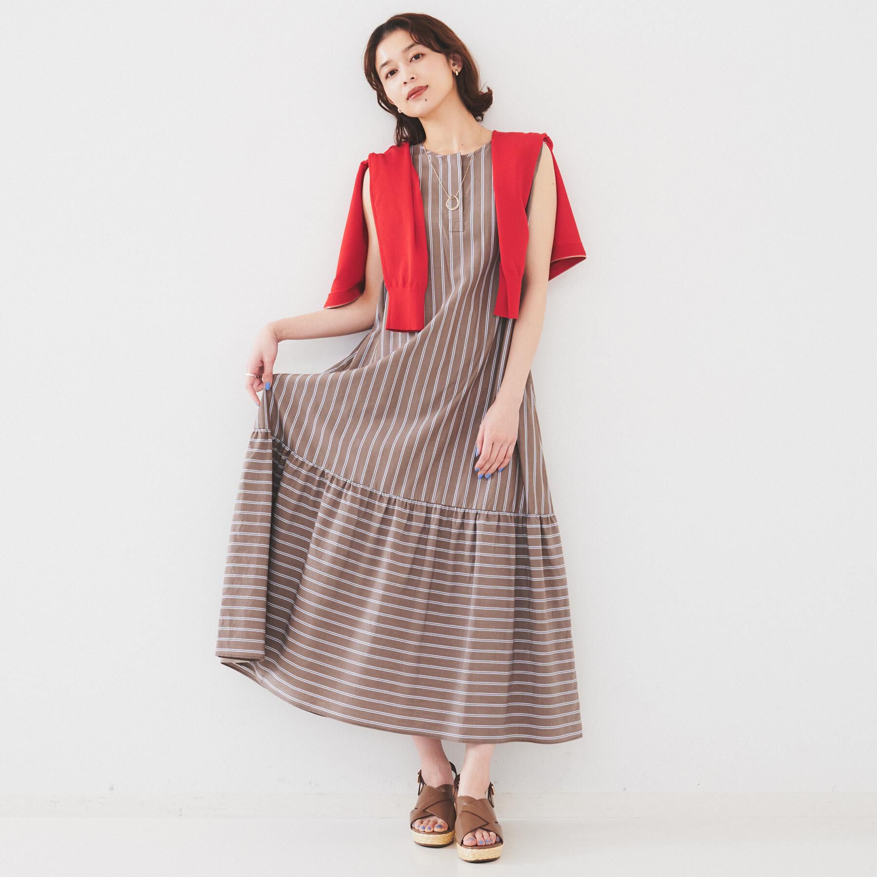 UNTITLED「【洗える/夏ワンピ】ストライプワンピース」|ワンピース|
