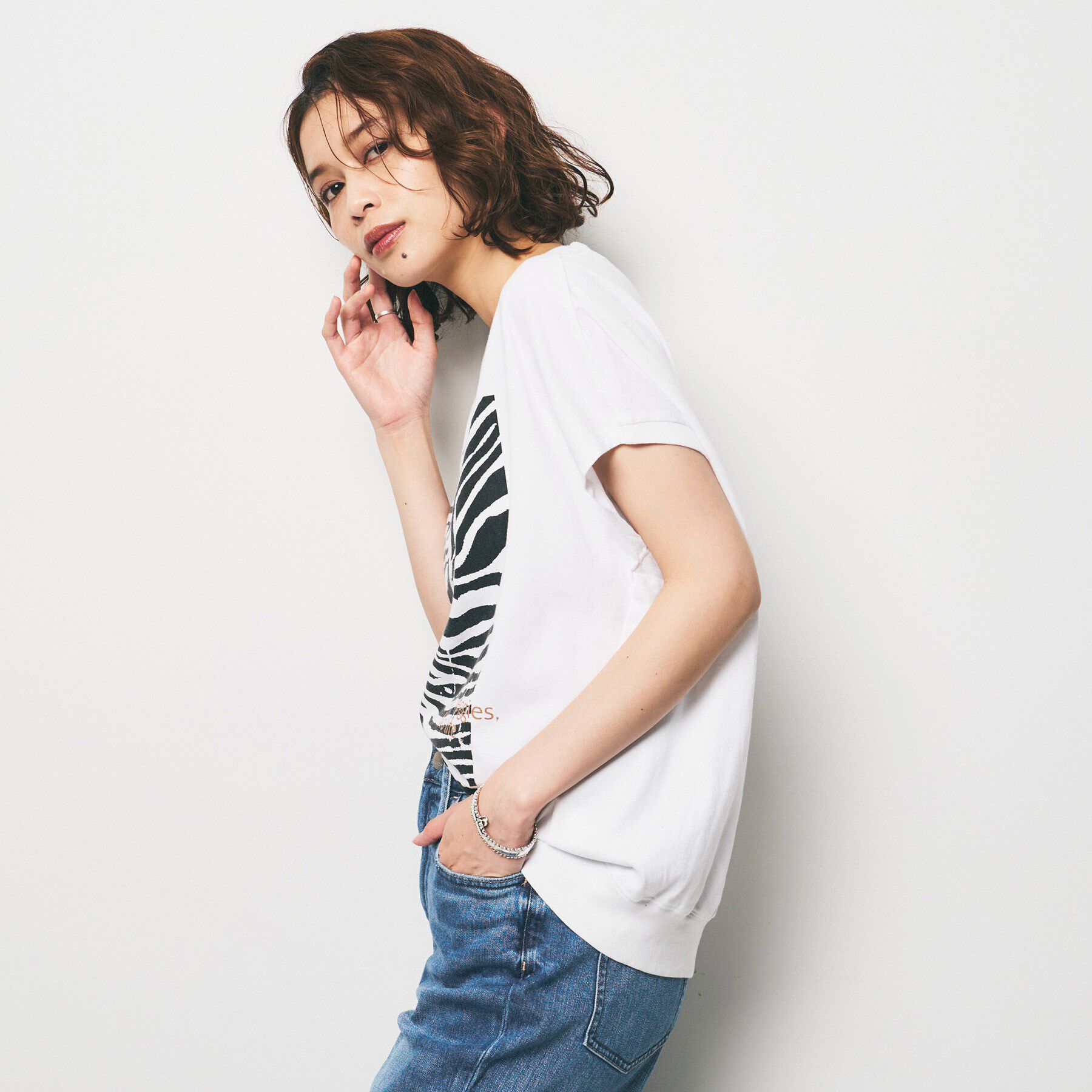 UNTITLED「【Munich】ゼブラプリントプルオーバー」|Tシャツ・カットソー|