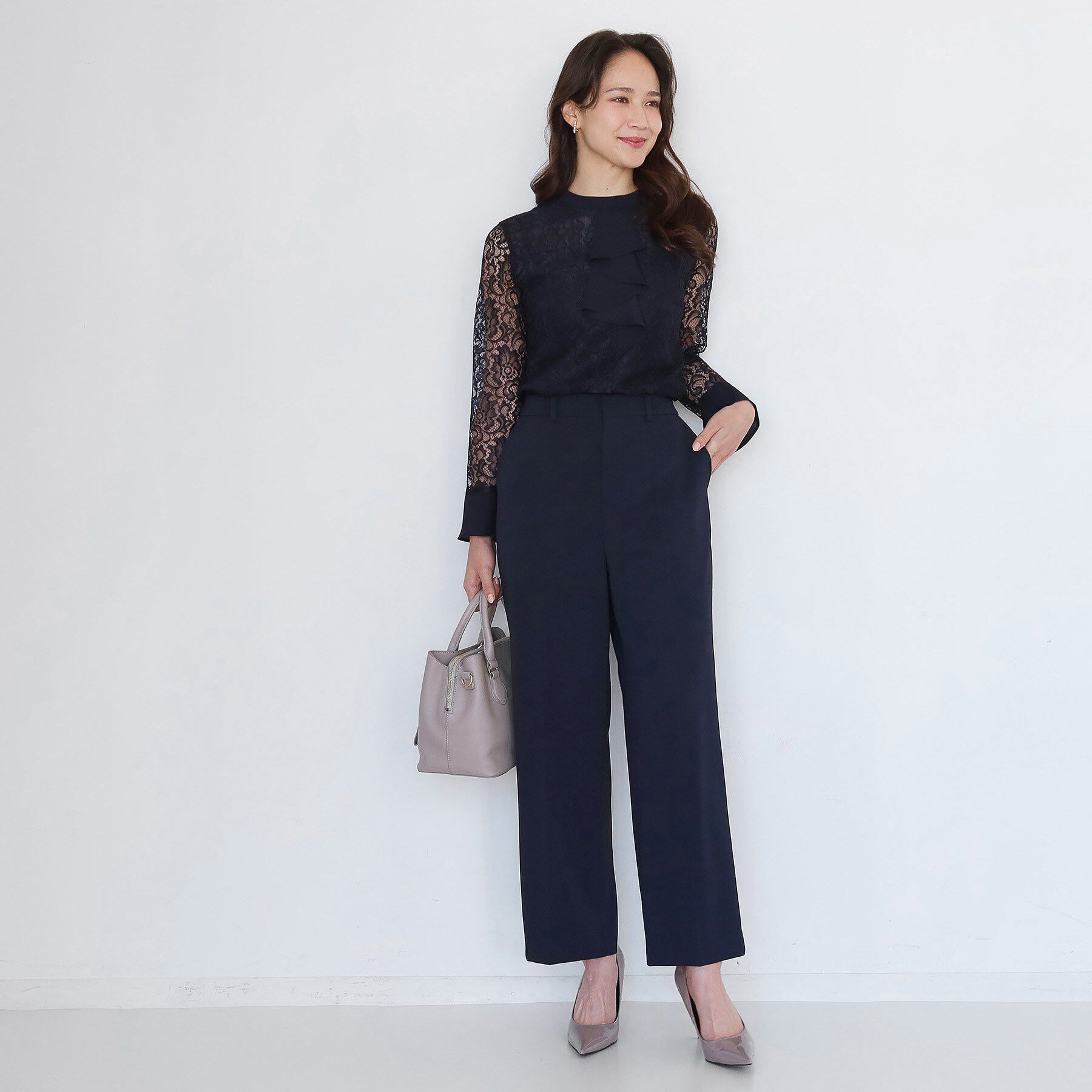 COUP DE CHANCE「【手洗い可／日本製／伸縮性／スーツ可】センタープレス入りストレートワイドパンツ」|その他|