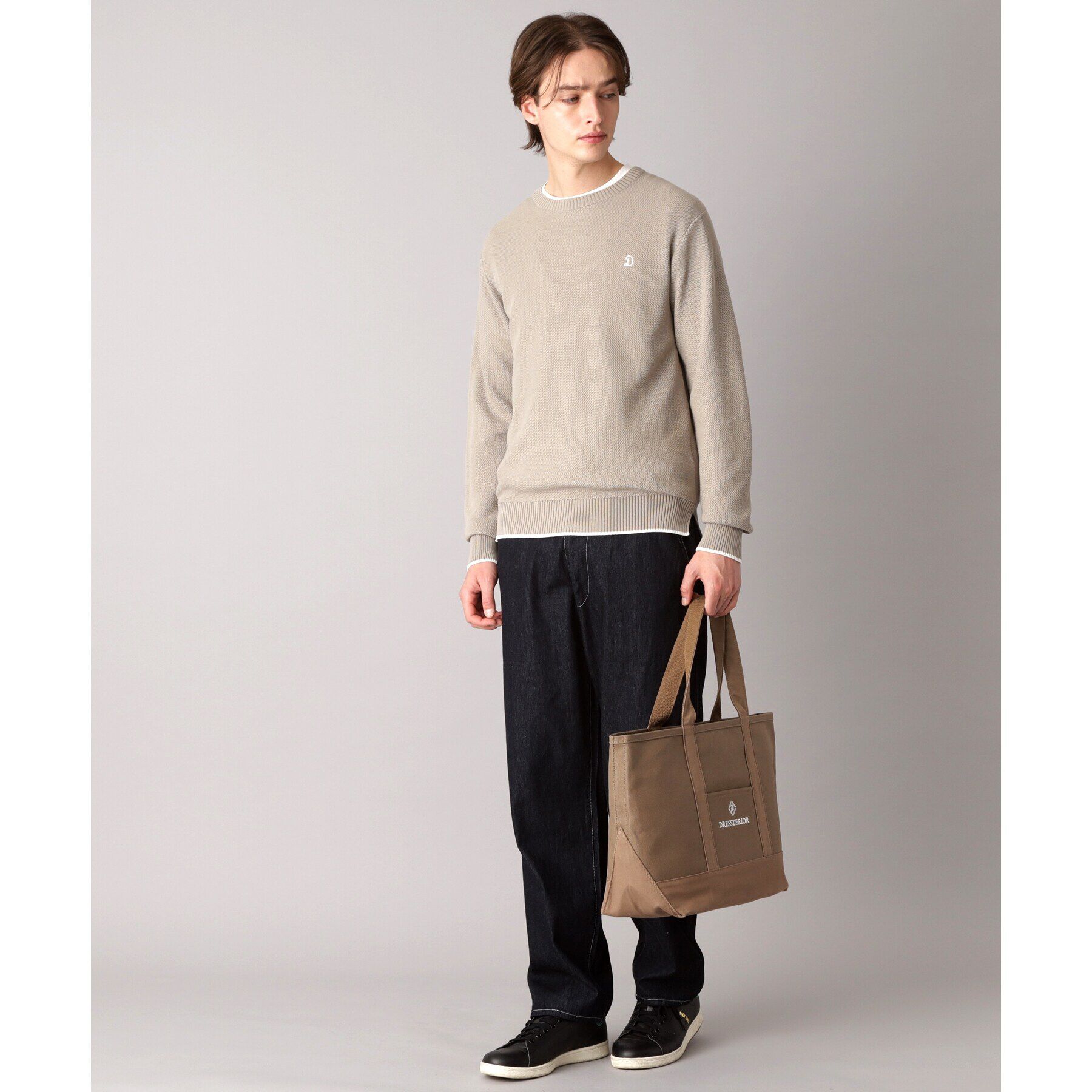 DRESSTERIOR「鹿の子クルーネックニット」|ニット・セーター|