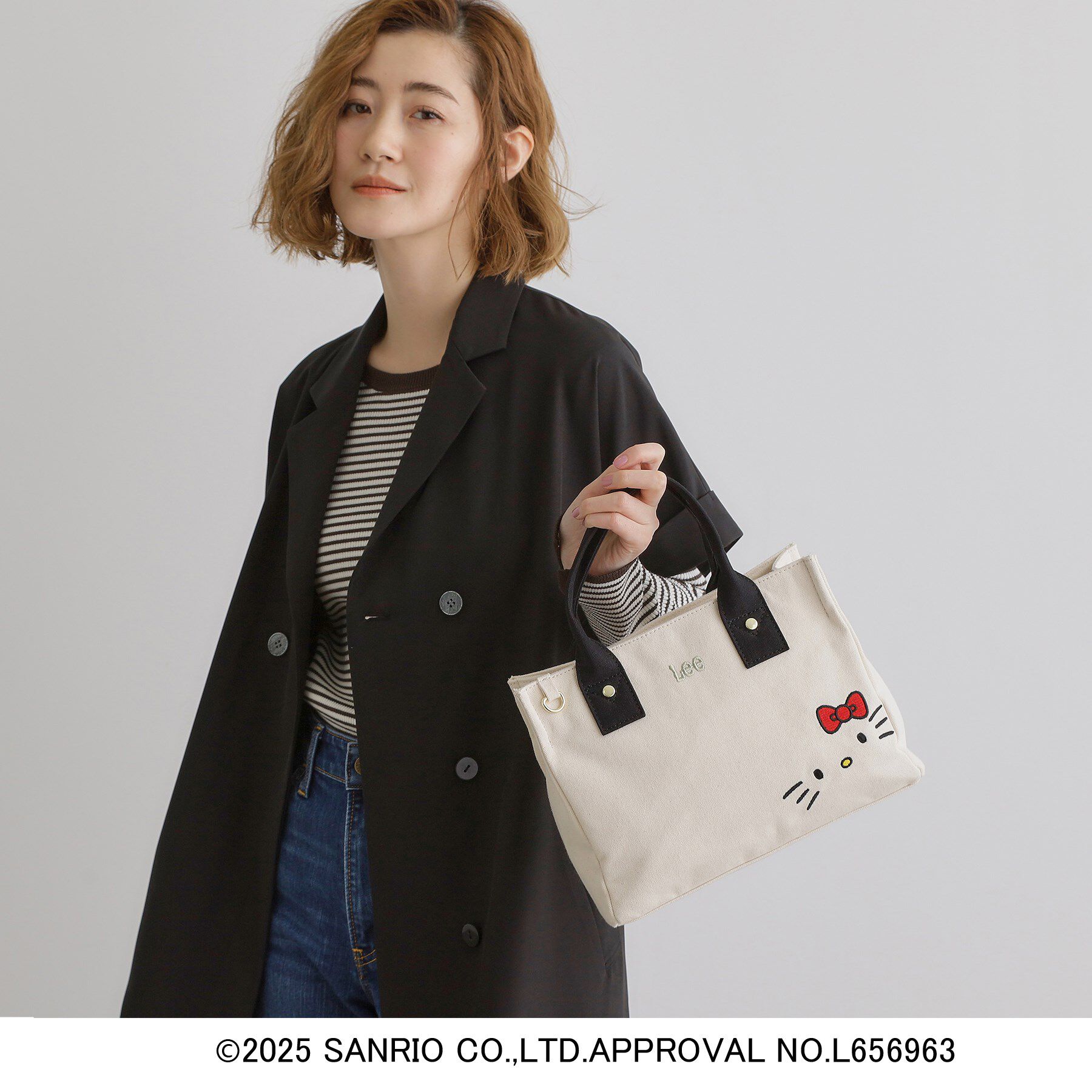 grove「【ハローキティ】Lee別注フェイススクエア2WAYトート」|トートバッグ|