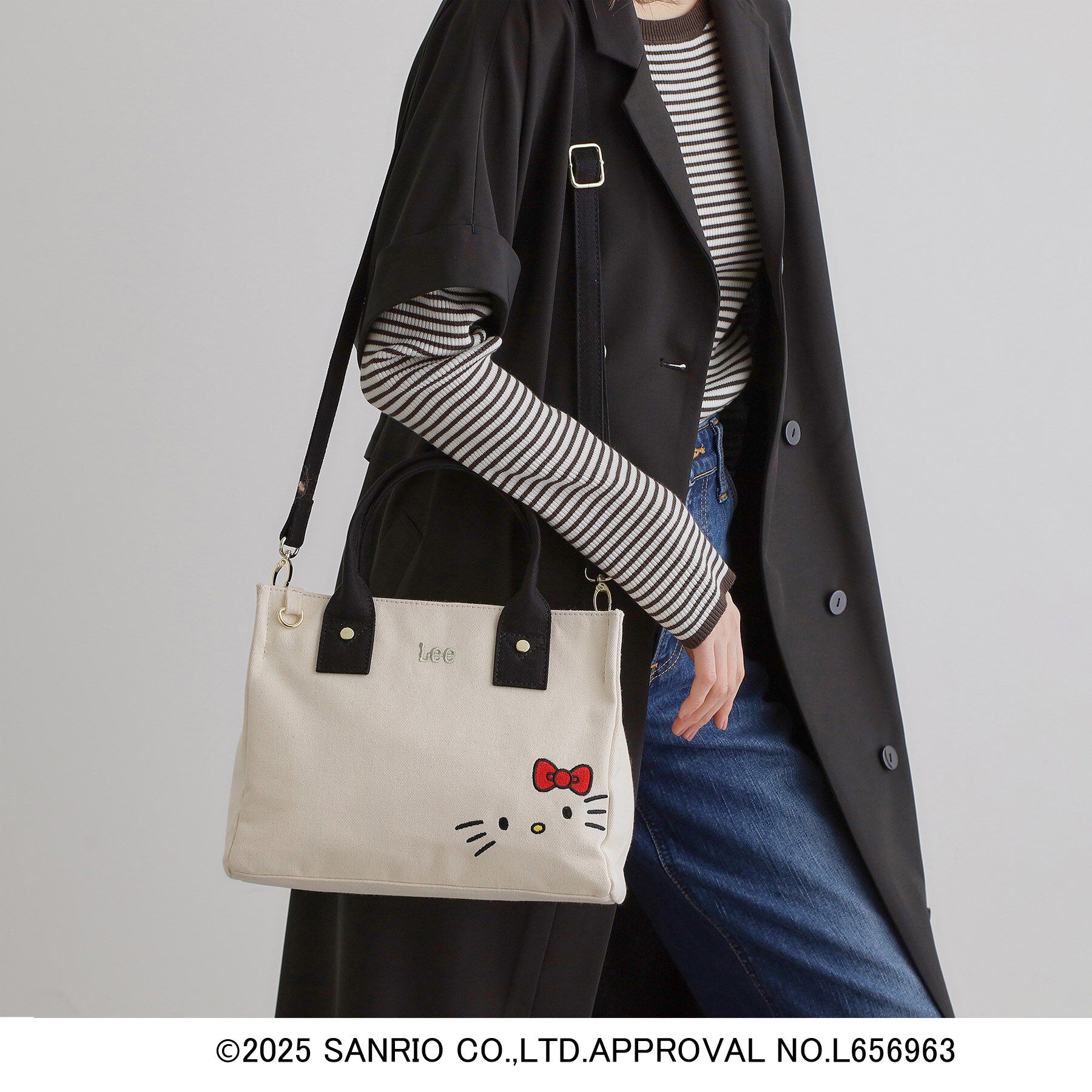 grove「【ハローキティ】Lee別注フェイススクエア2WAYトート」|トートバッグ|