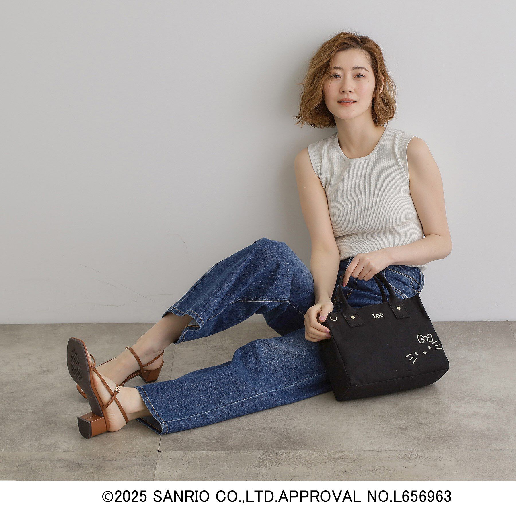 grove「【ハローキティ】Lee別注フェイススクエア2WAYトート」|トートバッグ|