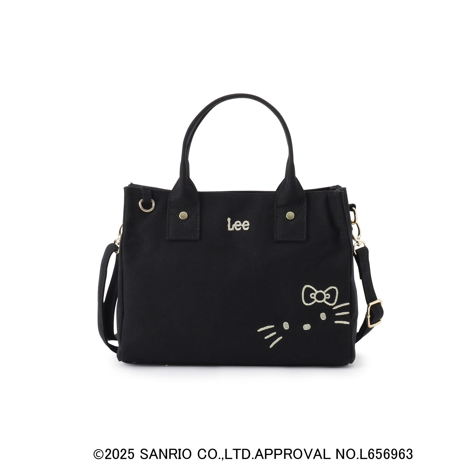 grove「【ハローキティ】Lee別注フェイススクエア2WAYトート」|トートバッグ|ブラック(019)
