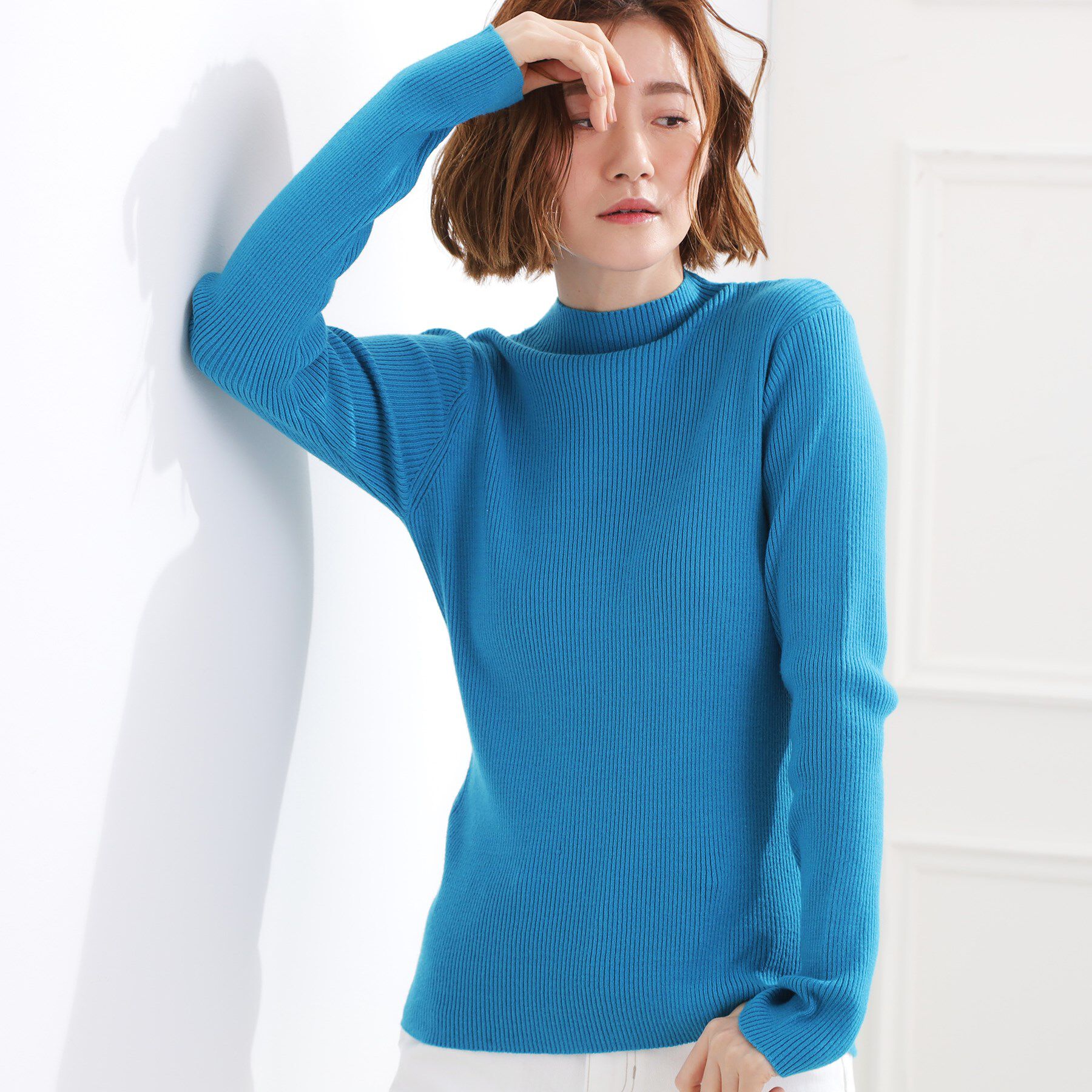 grove「ベーシックリブニットプルオーバー」|ニット・セーター|