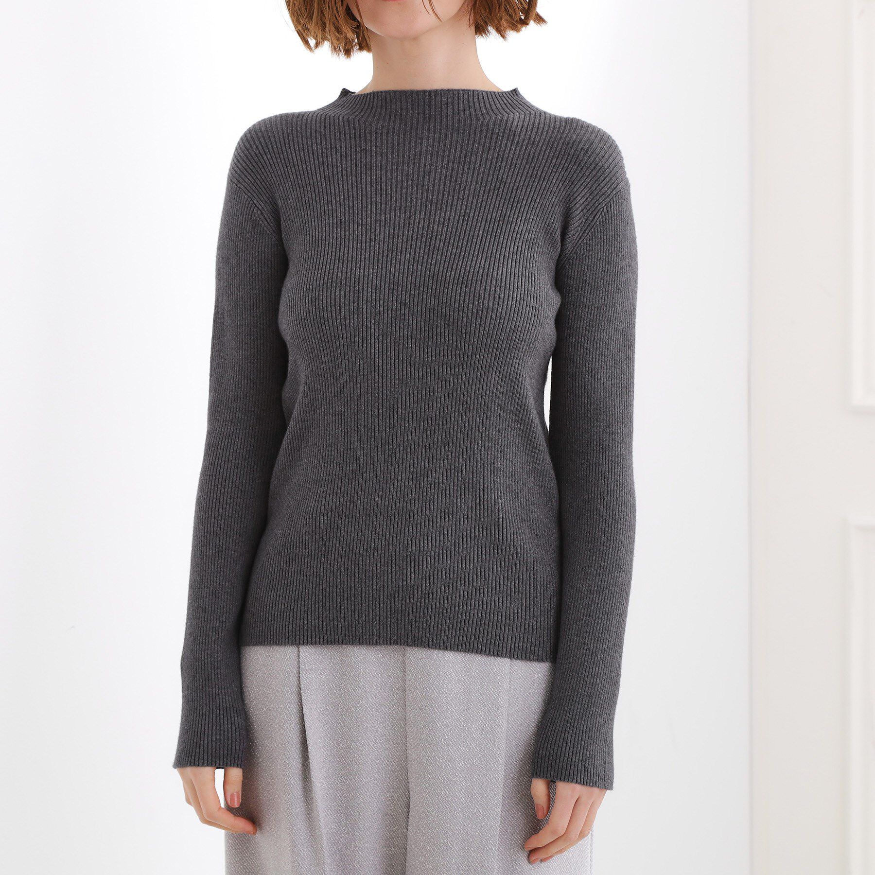 grove「ベーシックリブニットプルオーバー」|ニット・セーター|