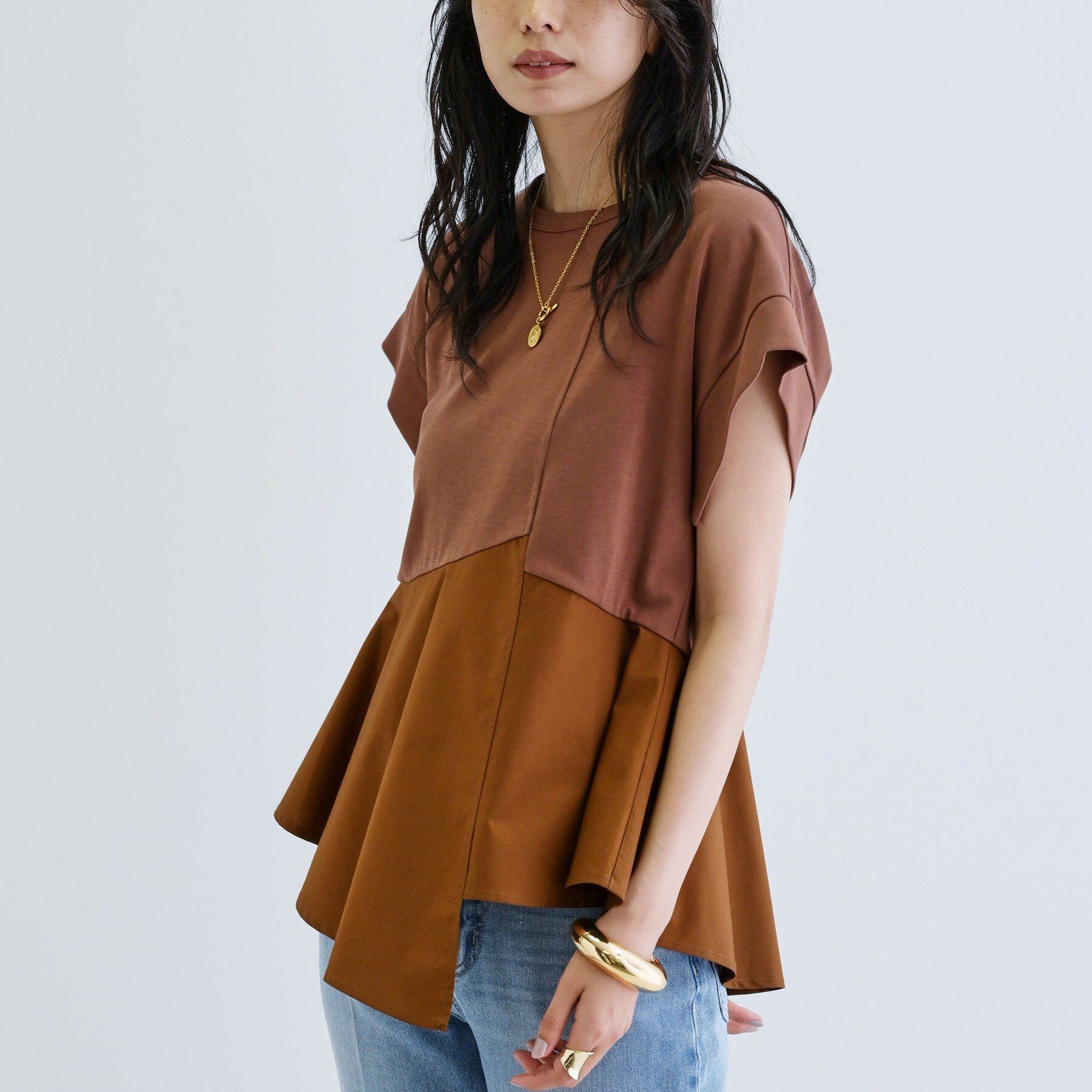 GALLEST「ペプラムスムースカットソー」|Tシャツ・カットソー|