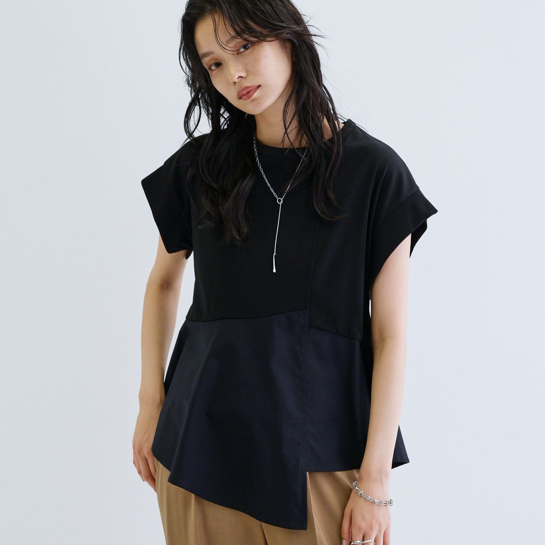 GALLEST「ペプラムスムースカットソー」|Tシャツ・カットソー|