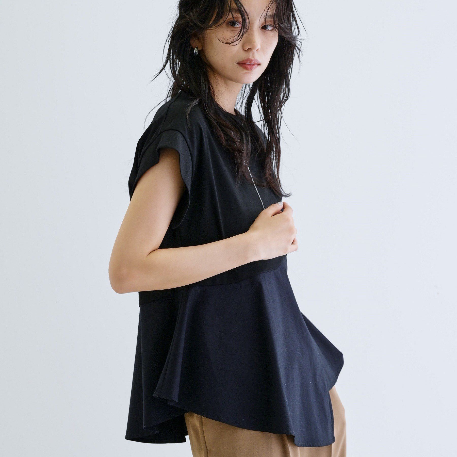 GALLEST「ペプラムスムースカットソー」|Tシャツ・カットソー|